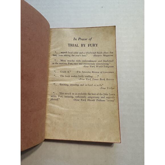 Trial by Fury, Craig Rice, 1st pocket Ed.#237/1943/PB/Inner Sanctum/ VTG - Picture 6 of 7